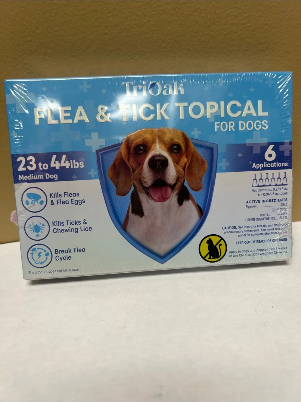 Flea & Tick Topical for Dogs - 6 months (Medium 23-44 lbs)
